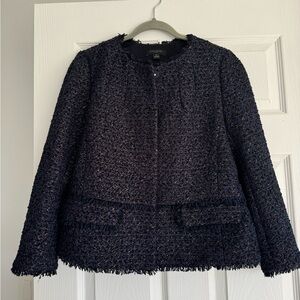 Ann Taylor Women's Navy Tweed Jacket